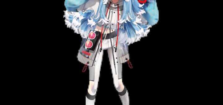 Kobo Kanaeru Hololive Indonesia rain shaman VTuber model with twin tails, umbrella, and cloud motifs