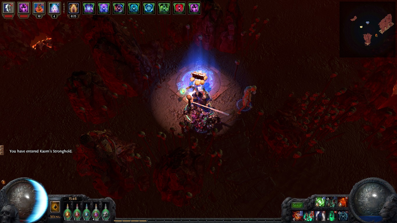 Path of Exile Kaom's Stronghold area screenshot from Grinding Gear Games where Layna Lazar worked as a 3D artist