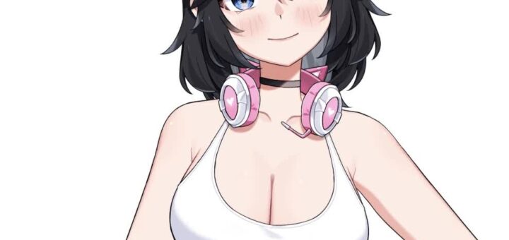 Lucia VTuber 2D crab girl model with her signature bubbly expression