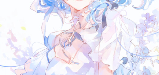 Miilkywayz VTuber cosmic cow 2D model with starry blue hair, horns, and galaxy theme.