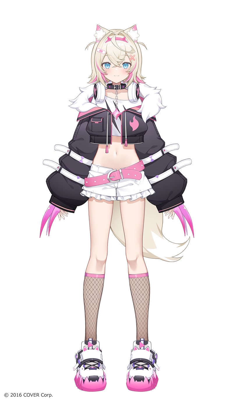 Mococo Abyssgard official Hololive character art in pink