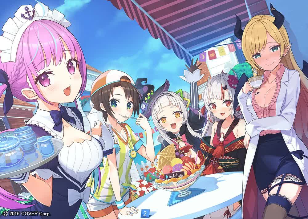 Hololive Gen 2 members Shion Aqua Ayame Choco Subaru