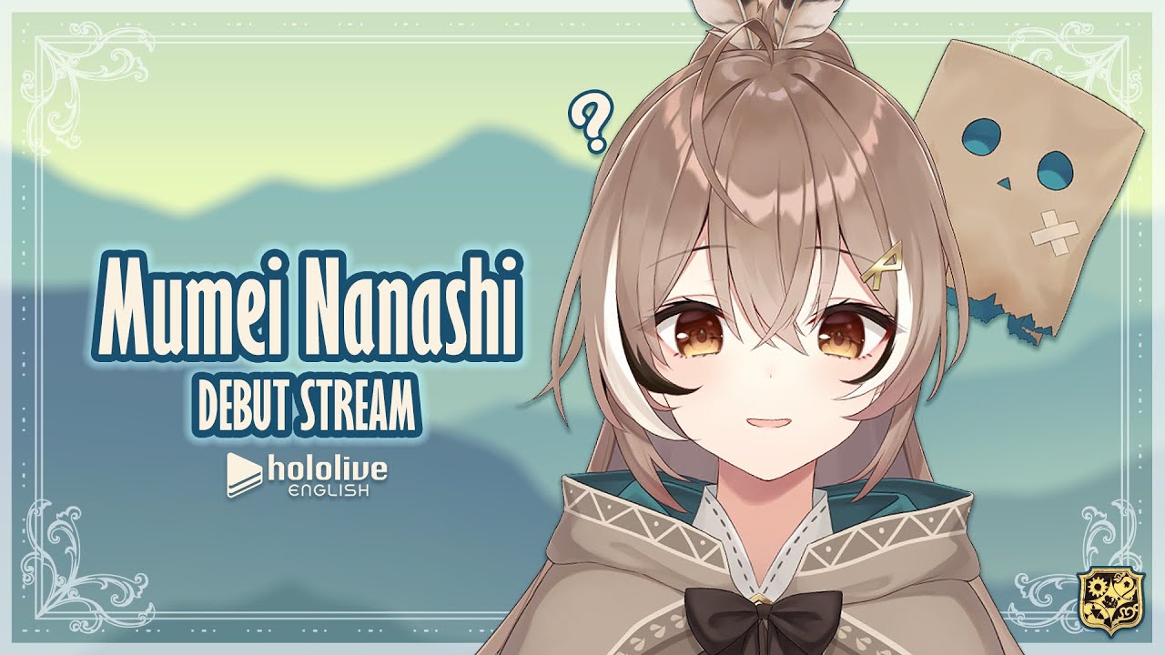 Nanashi Mumei during her Hololive English Council debut stream on August 23, 2021