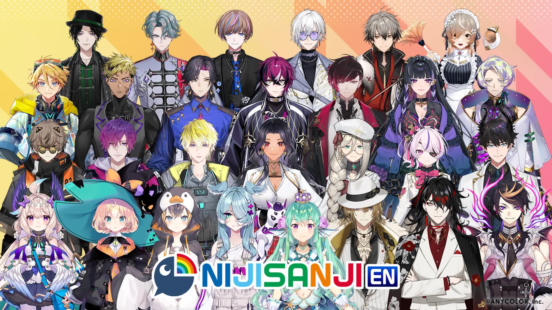 Nijisanji EN members full roster group art across every wave from LazuLight to BY THE BEAT
