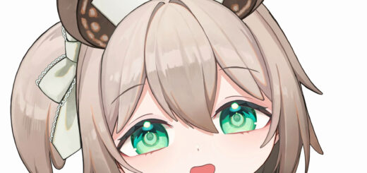 Nimi Nightmare baku nurse VTuber official 2D model art with tapir ears and green nurse dress