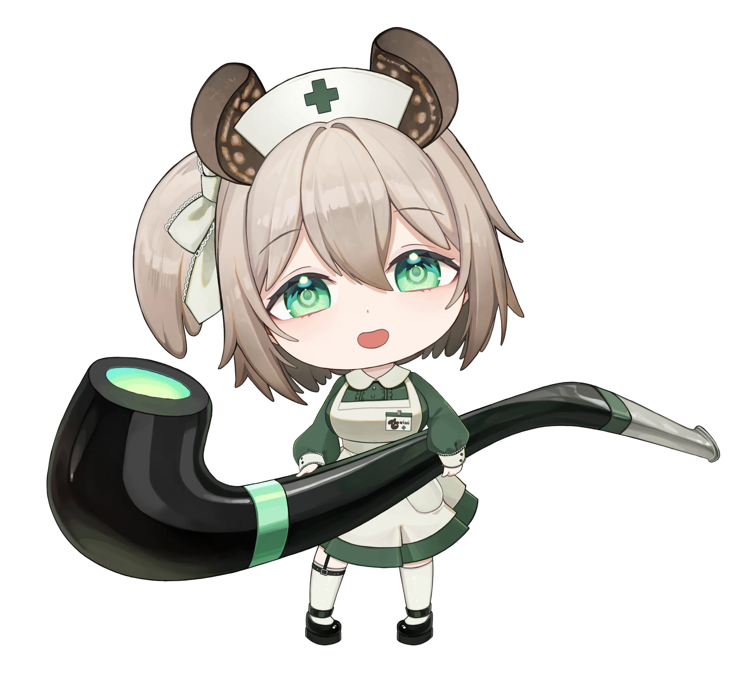 Nimi Nightmare chibi debut model full body for the January 2025 launch stream
