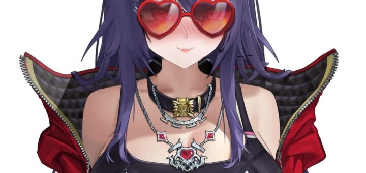 Numi VTuber half-demon model with horns and purple accents, the Akuma Nihmune avatar.