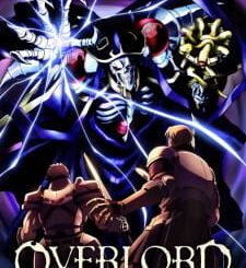 Overlord anime key visual of Ainz Ooal Gown the skeletal undead ruler in dark robes