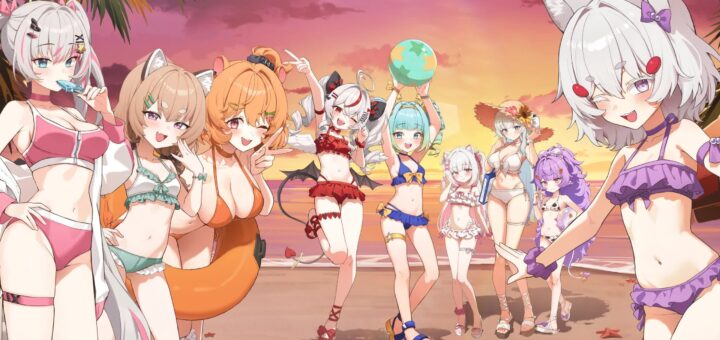 Phase Connect VTuber roster lineup showing the agency talents together in official group art