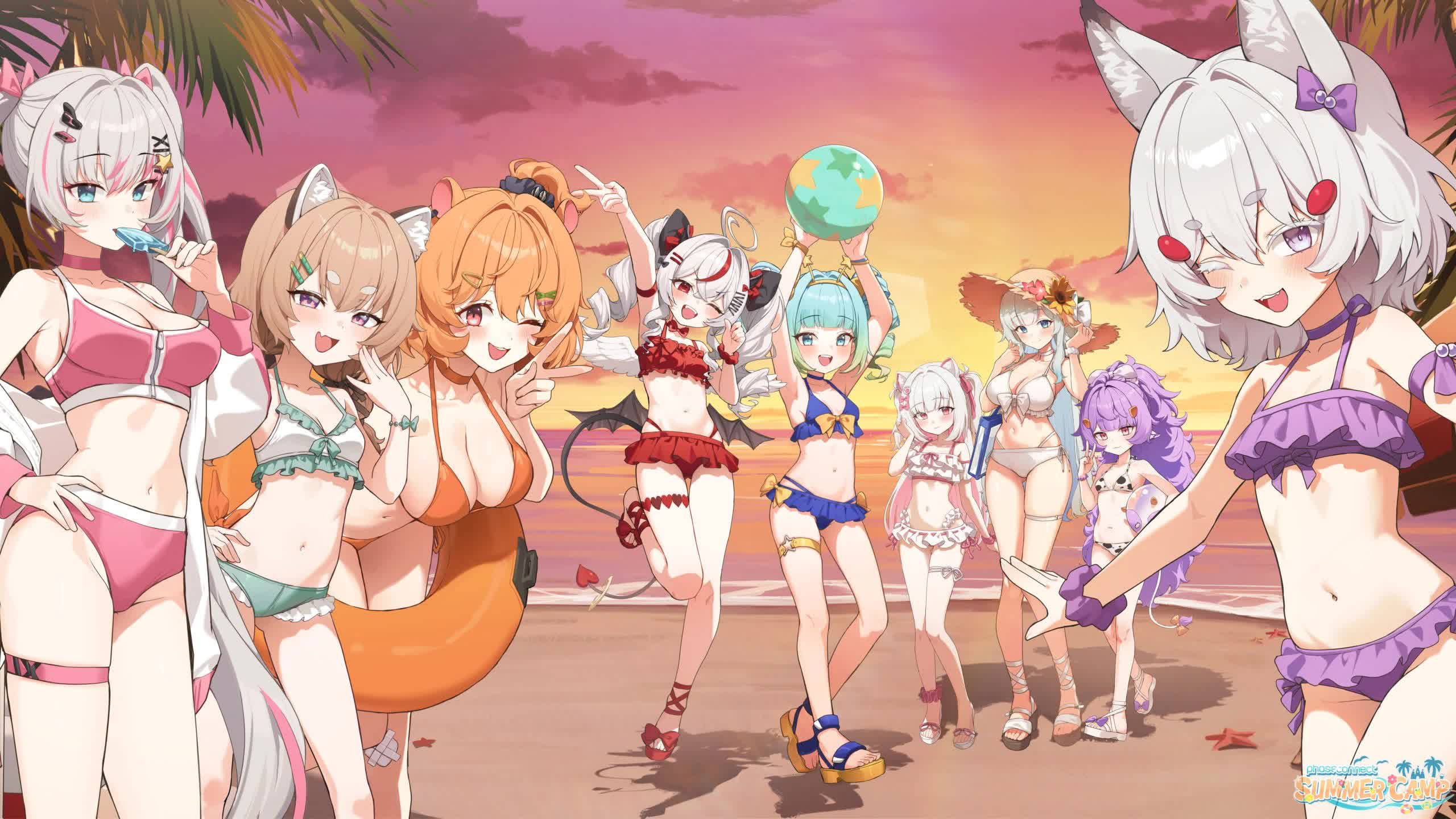 Phase Connect VTuber roster lineup showing the agency talents together in official group art