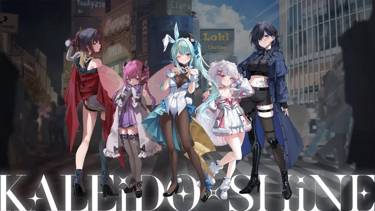 Phase Connect KALEiDO Japanese branch key visual with the five member lineup