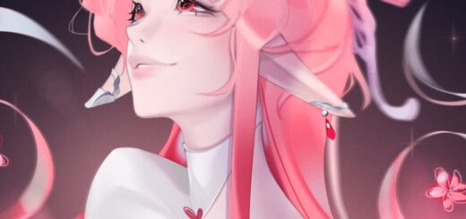 Pheromoan VTuber official 2D model with pink butterfly aesthetic