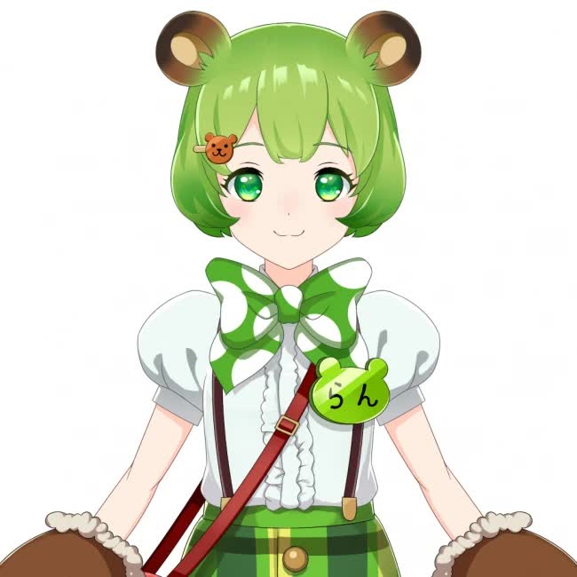 Hinokuma Ran original green bear girl design with bear ears from AniMare