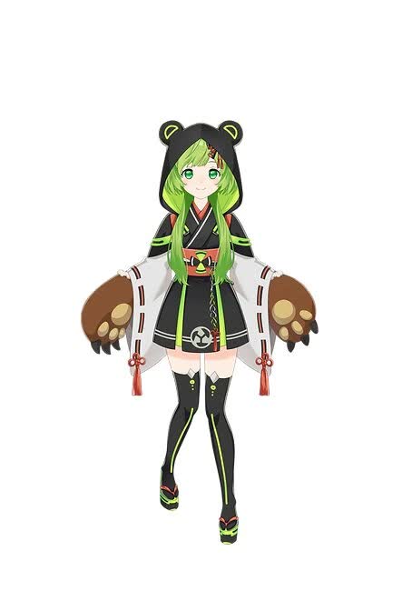 Ran VTuber earlier bear eared costume that longtime fans recognize