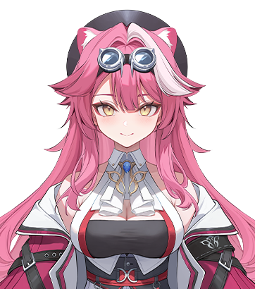 Raora Panthera official Hololive Justice VTuber portrait with white panther mask