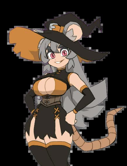 Boo the Rat indie sewer witch rat VTuber Twitch model.