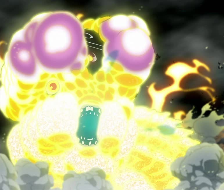 The Funky Boy bioweapon rampaging in the final Redline race on Roboworld