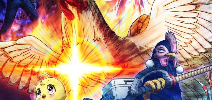 Rooster Fighter anime official key visual featuring Keiji the rooster