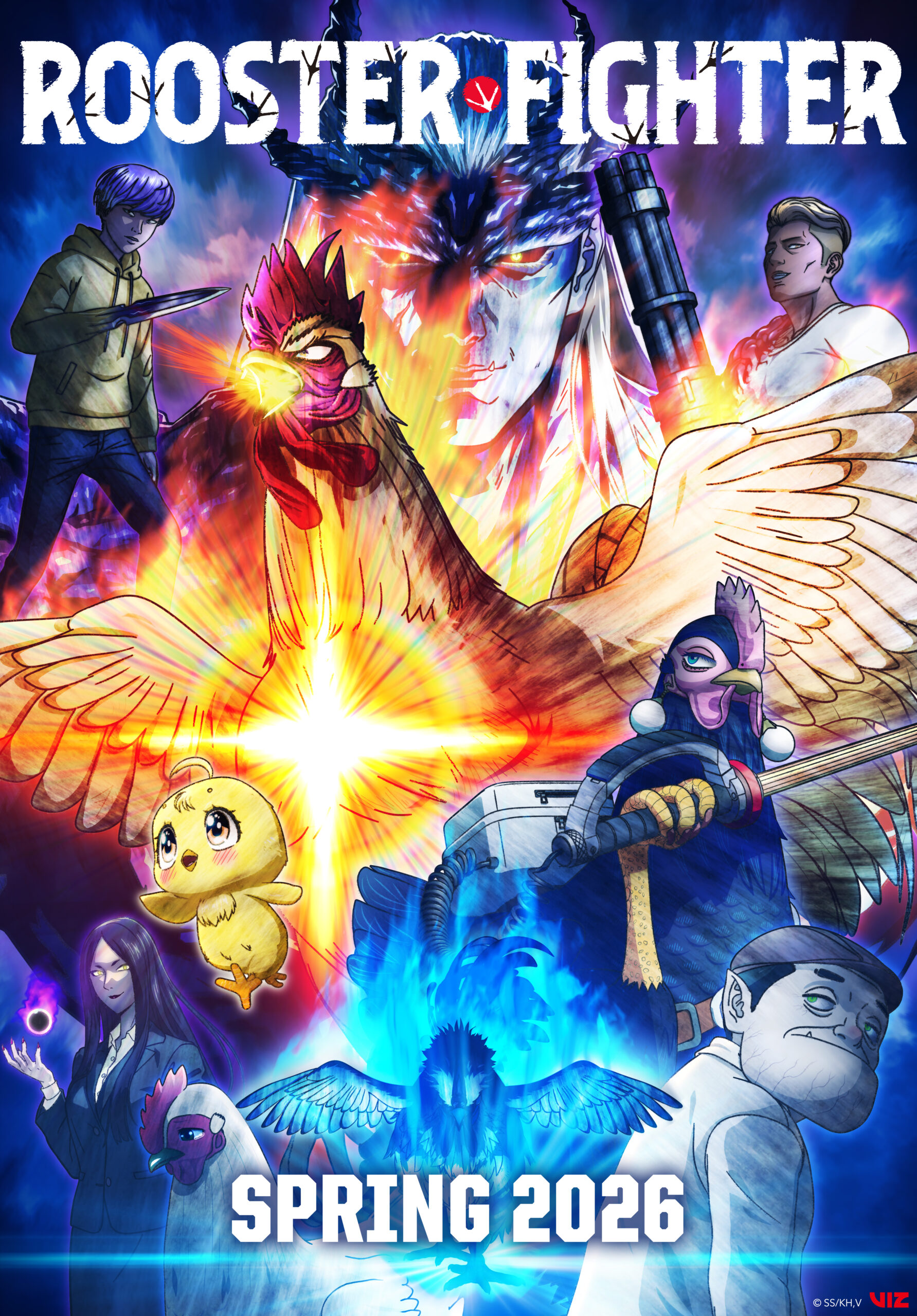 Rooster Fighter anime official key visual featuring Keiji the rooster