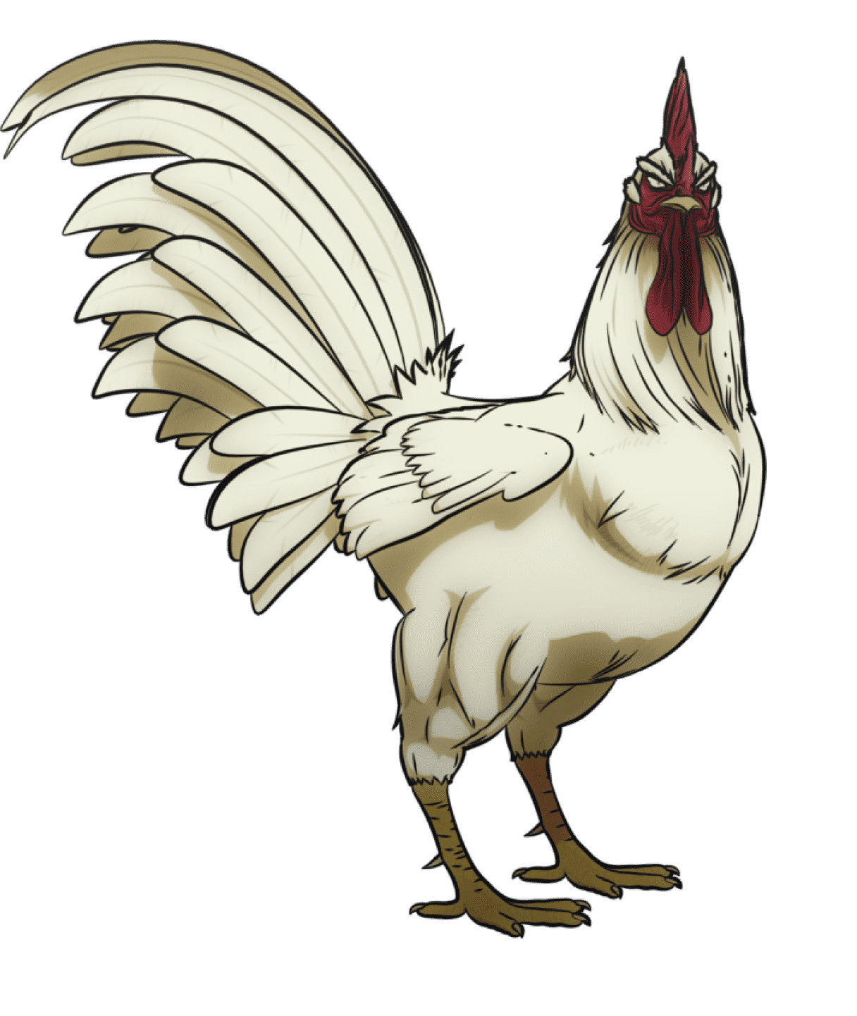 Keiji the demon-fighting rooster from Rooster Fighter in official character art