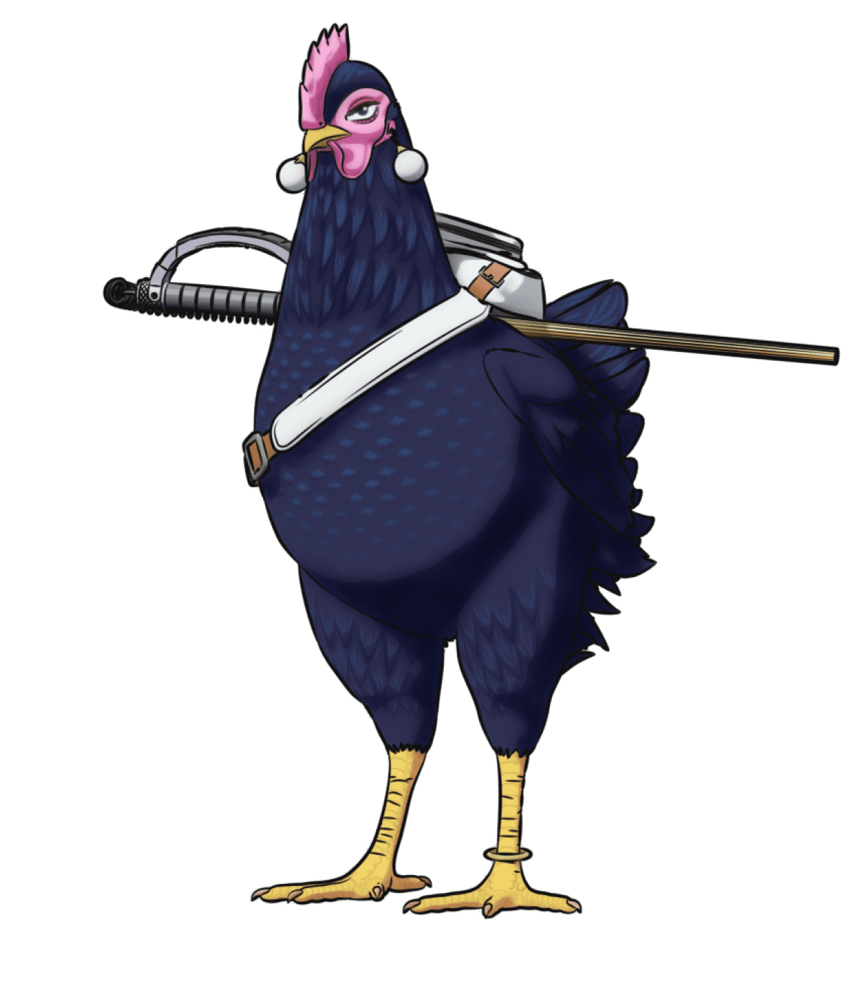 Elizabeth the lightning hen from the Rooster Fighter anime in official character art