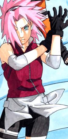 Sakura Haruno Part II Shippuden appearance in her red battle outfit
