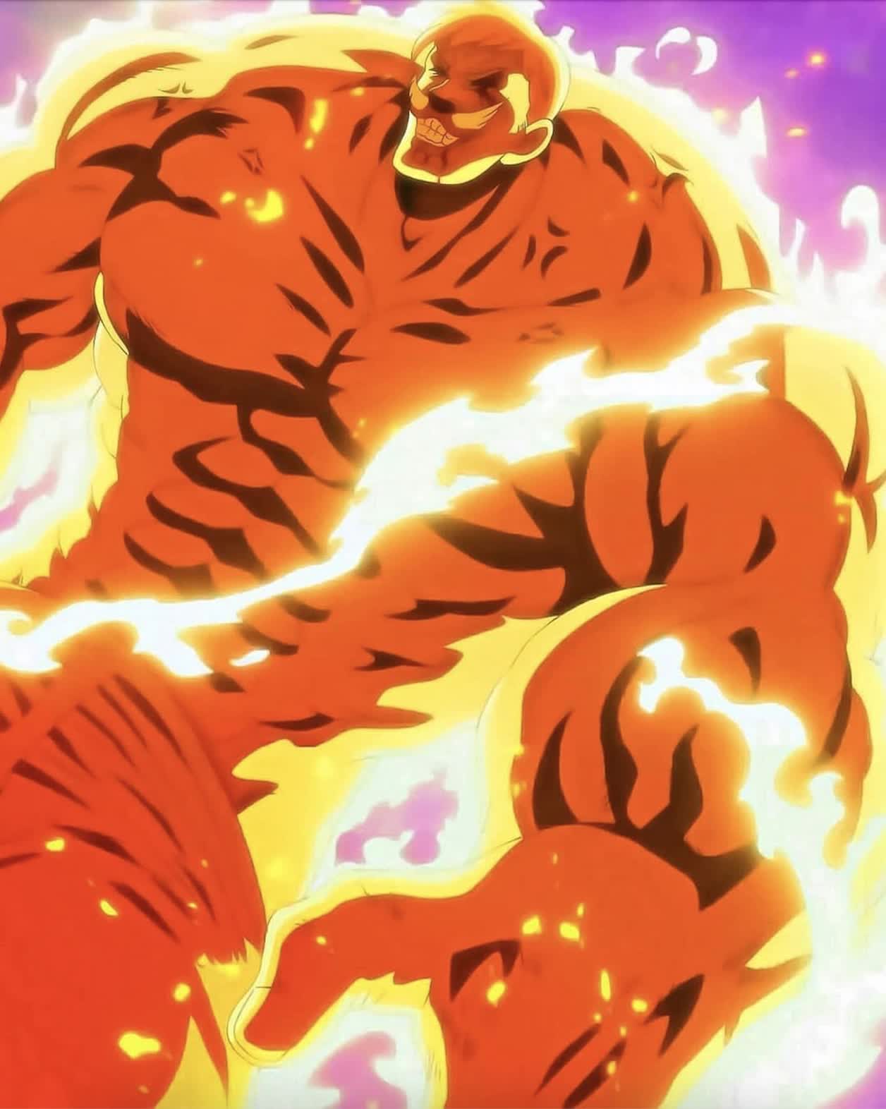 Escanor the Lion Sin of Pride in his radiant The One noon form