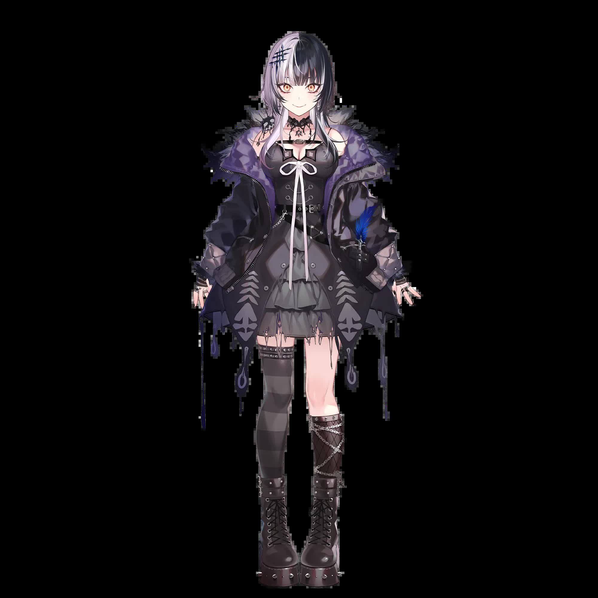 Shiori Novella gothic storybook character design with signature eye motif and eye oshi mark