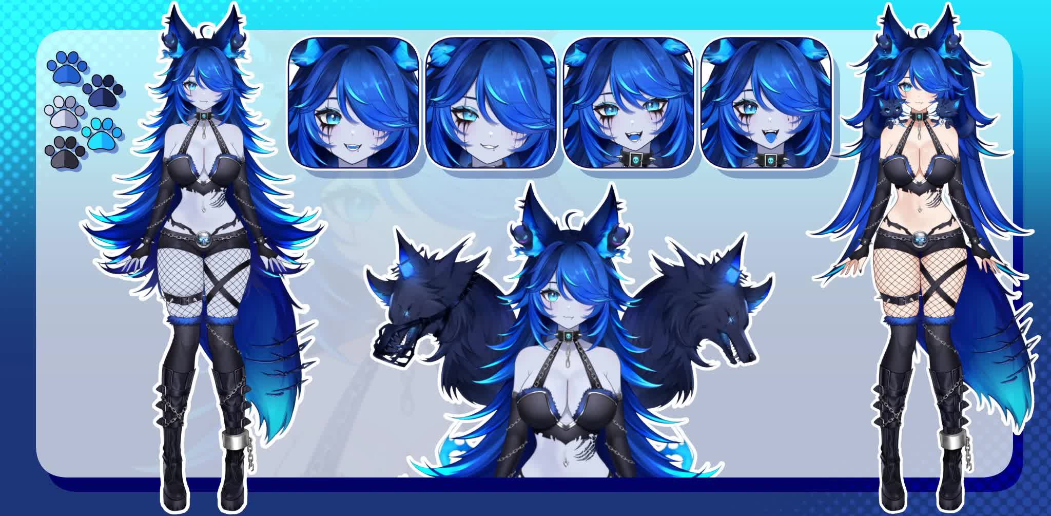 Spite VTuber classic main outfit reference sheet