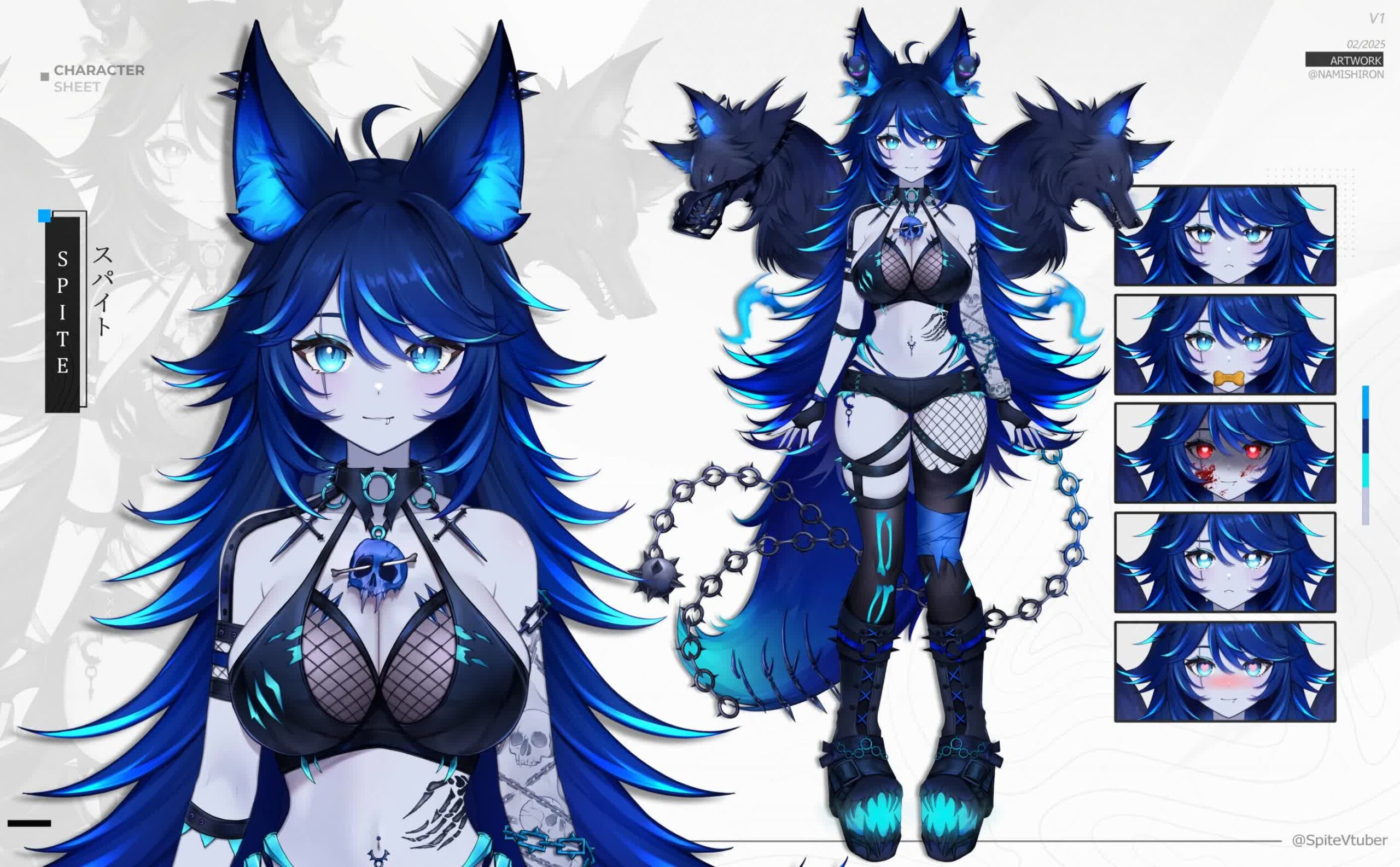 Spite VTuber updated chibi style model