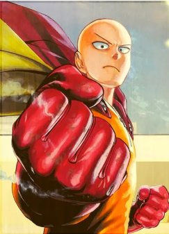 Saitama from One Punch Man, ranked the strongest anime character of all time