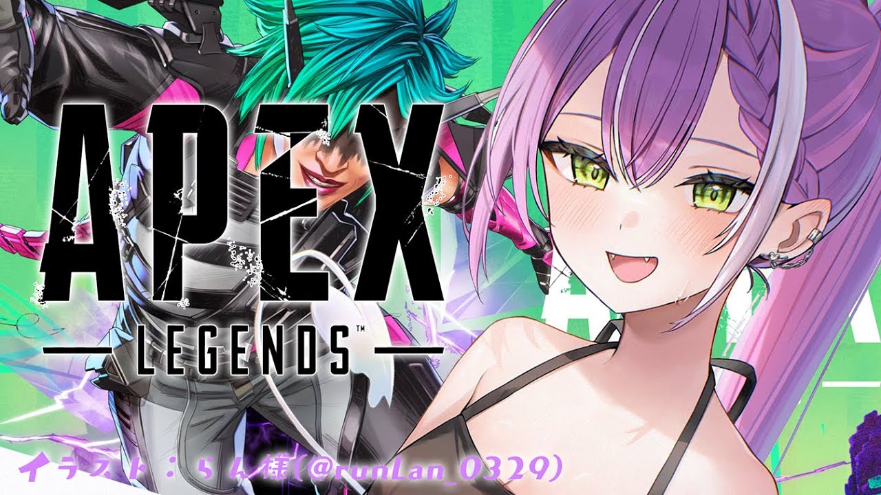 Tokoyami Towa playing Apex Legends on a Hololive stream