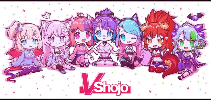 VShojo members full roster group art with Ironmouse Nyanners Projekt Melody Zentreya Froot Silvervale and Hime Hajime