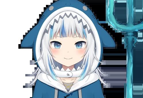 Gawr Gura official shark VTuber model showing how great VTuber names fit the character