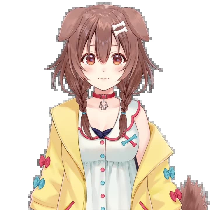 Inugami Korone official dog VTuber model showing how a good VTuber name hints at the character