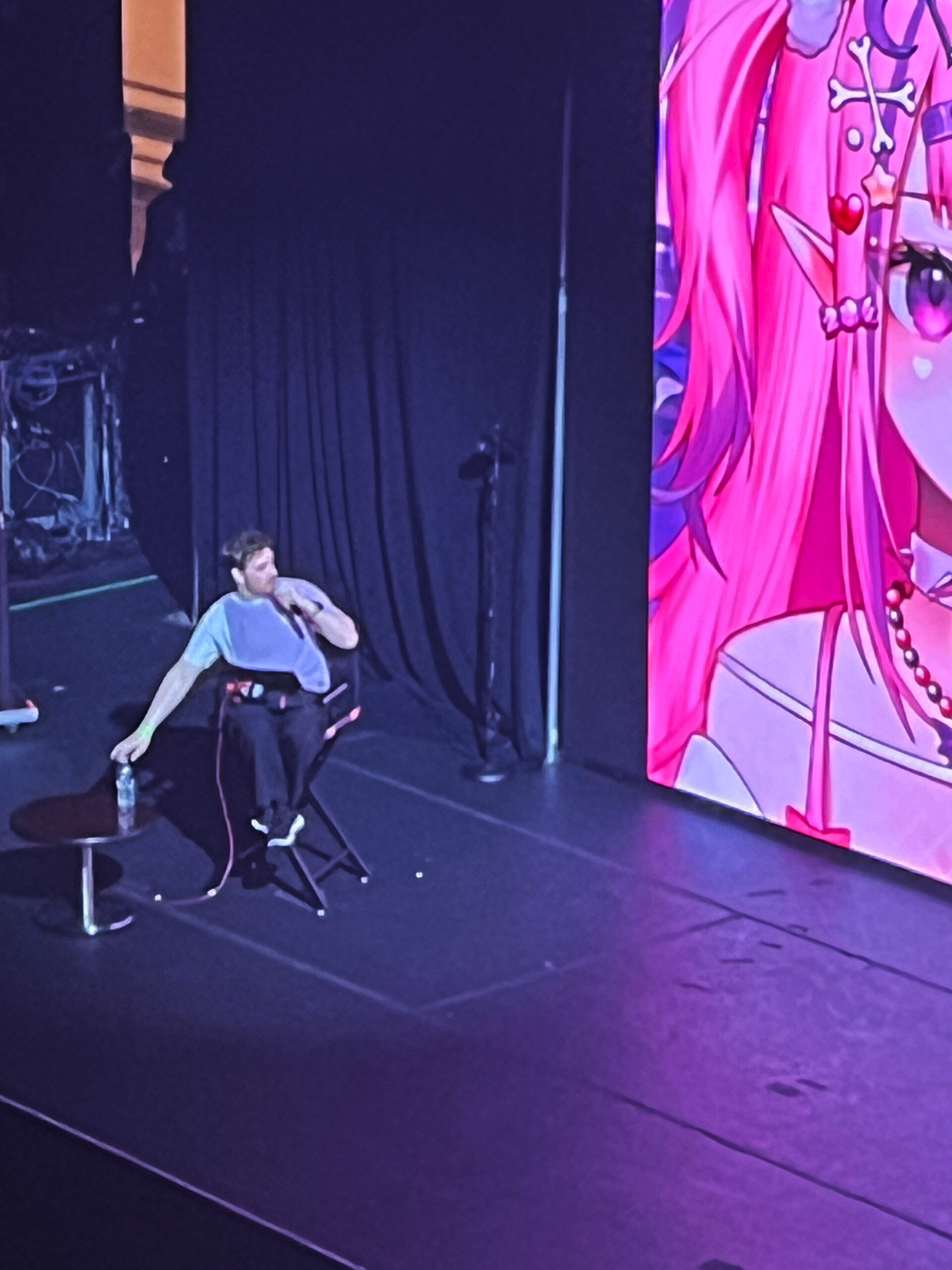 Ironmouse with Connor CDawgVA at their Anime Expo 2024 charity panel