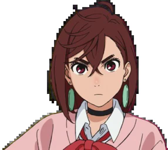 Momo Ayase gyaru character from Dandadan anime in kogal style