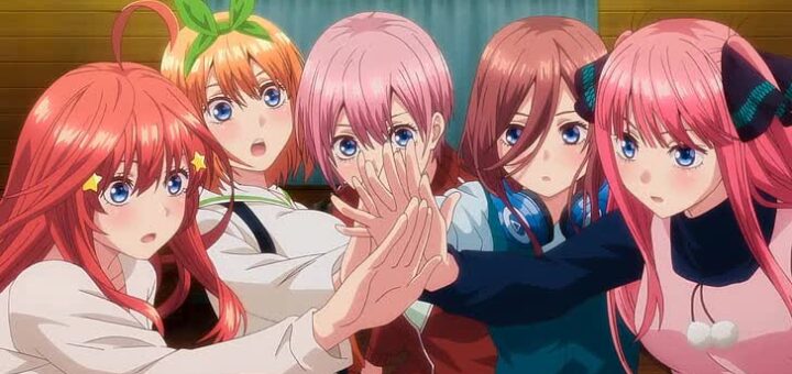 The Quintessential Quintuplets five sisters harem anime key visual