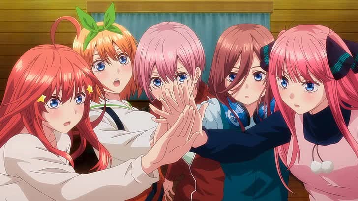 The Quintessential Quintuplets five sisters harem anime key visual