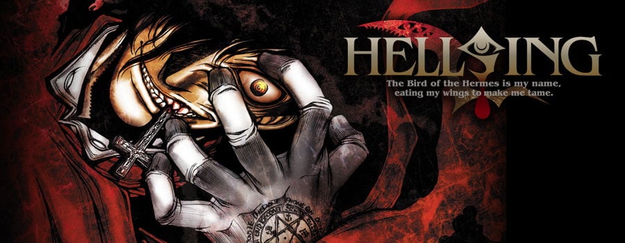 Alucard in the Hellsing Ultimate OVA official key art showing uncut OVA animation quality