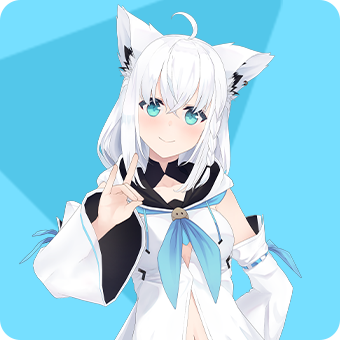 Hololive VTuber Shirakami Fubuki official 2D model in the anime inspired art style